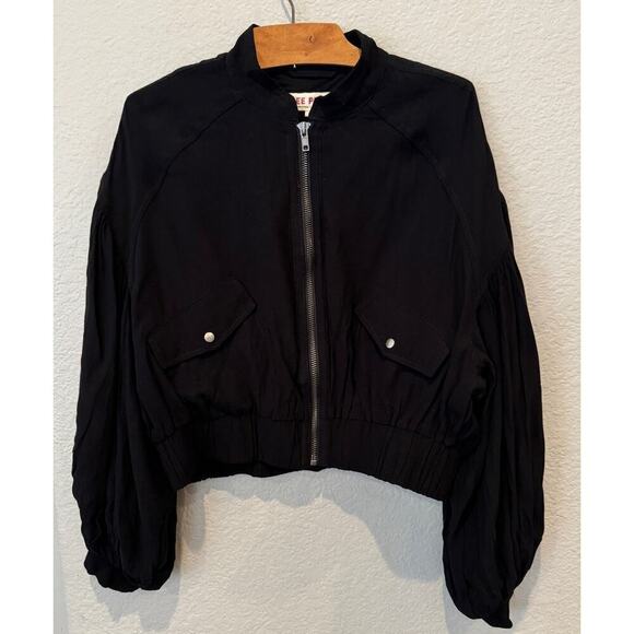 Free People On Pointe Bomber Jacket Size XS - Picture 8 of 8